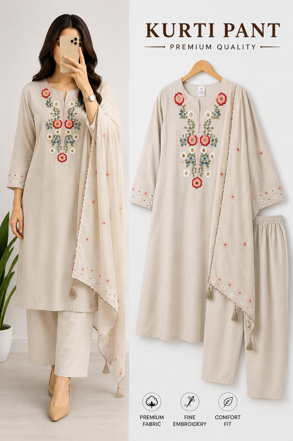 Kurti pant set.